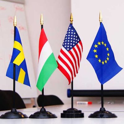 Buy Custom-made Printed Table Flags and Printed Desk Flags Online